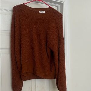 Francesca's Collections Rust Crew Neck Sweater